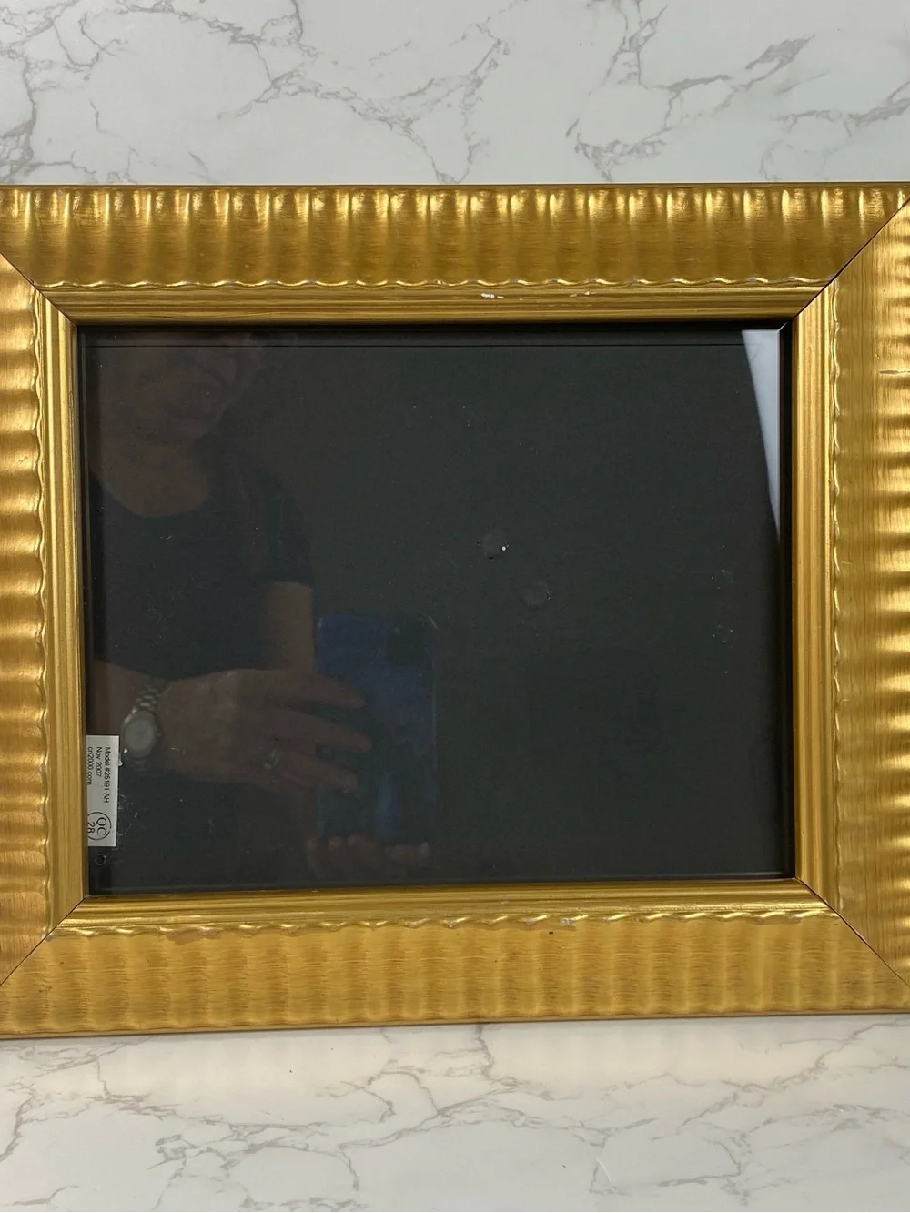 Vintage Gold Wood Textured Photo Frame - Hollywood Regency 8x10